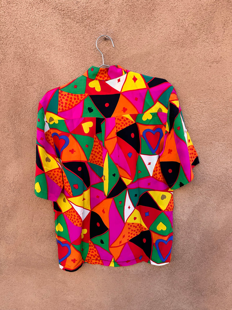 Colorful French Suits Silk Blouse