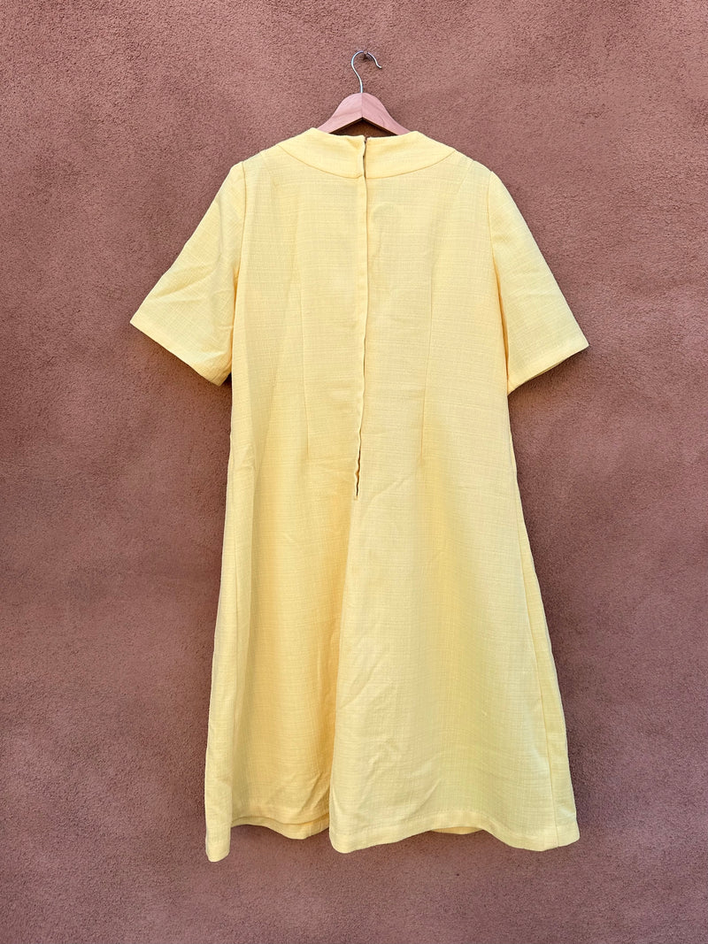 Canary Yellow 1960's Shift Dress
