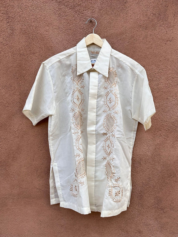 1970's Barong Tagalog Shirt, Made in Phillippines