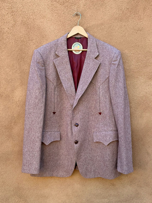 1970's H Bar C Raspberry Wool Western Blazer - 48