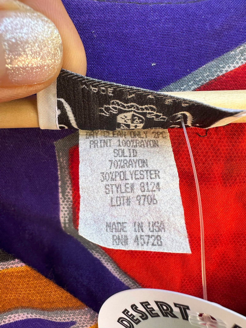 Abstract 80's Colorful Blazer, Made in USA