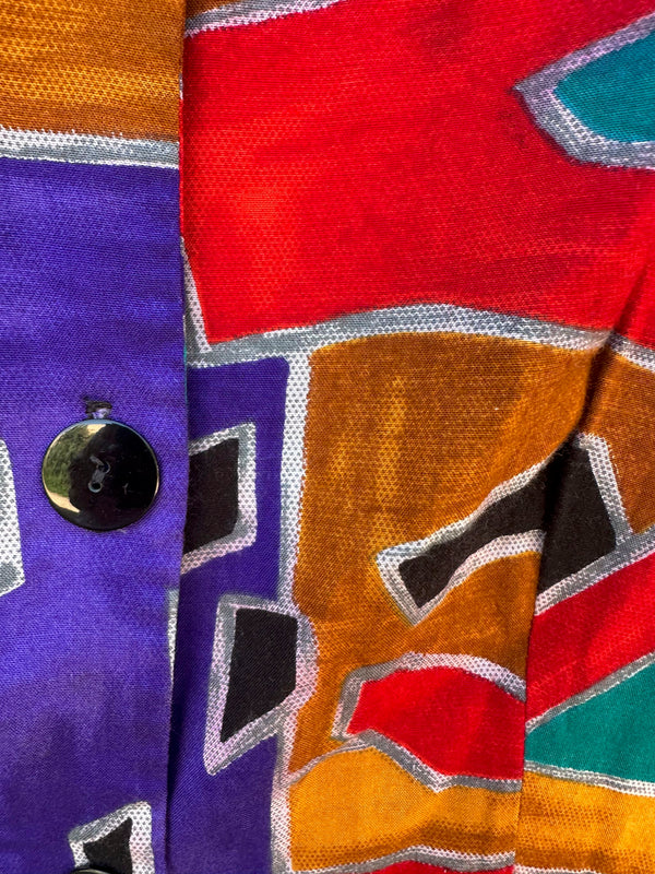 Abstract 80's Colorful Blazer, Made in USA