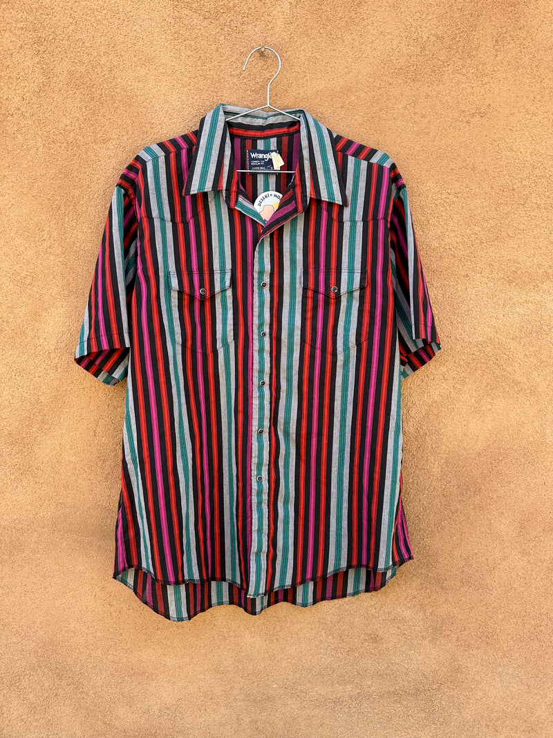 Colorful Western Stripe Wrangler Button Snap Shirt XL/XXL