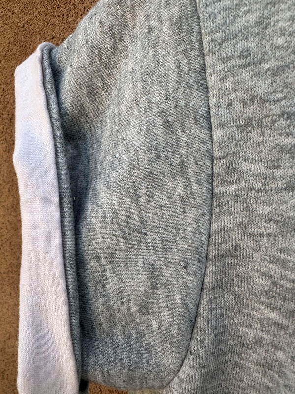 1980's Short Sleeve Heather Gray Sweatshirt, Made in USA