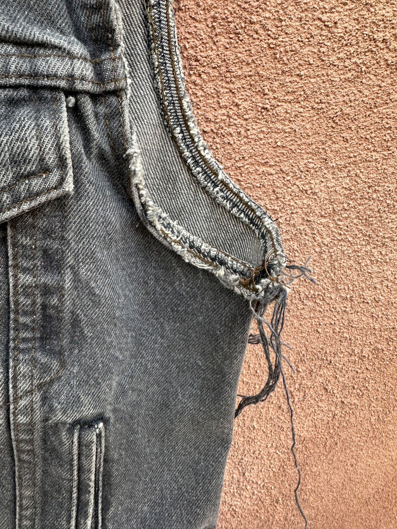 1980's Black Levi's Type III Denim Vest, 40R
