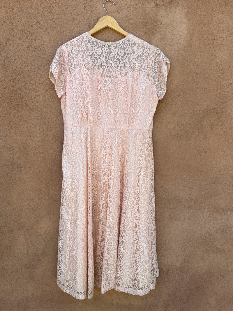 1940's Form Fit Lace Dress - as is