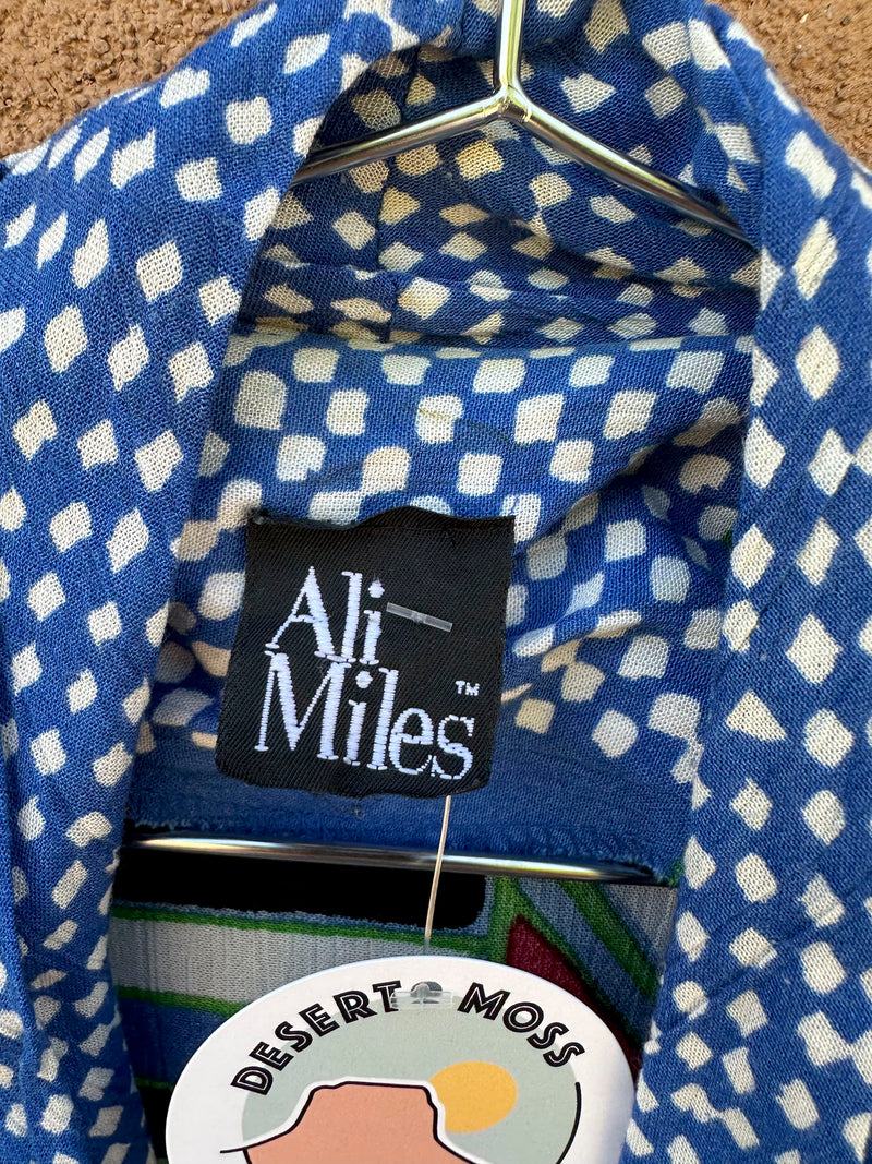 Rayon 1980's Ali Miles Tie Blouse