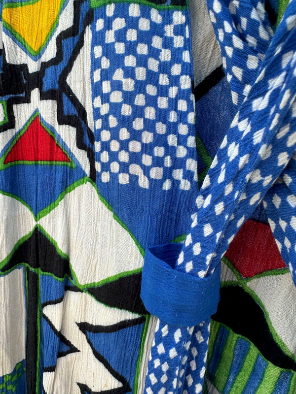 Rayon 1980's Ali Miles Tie Blouse