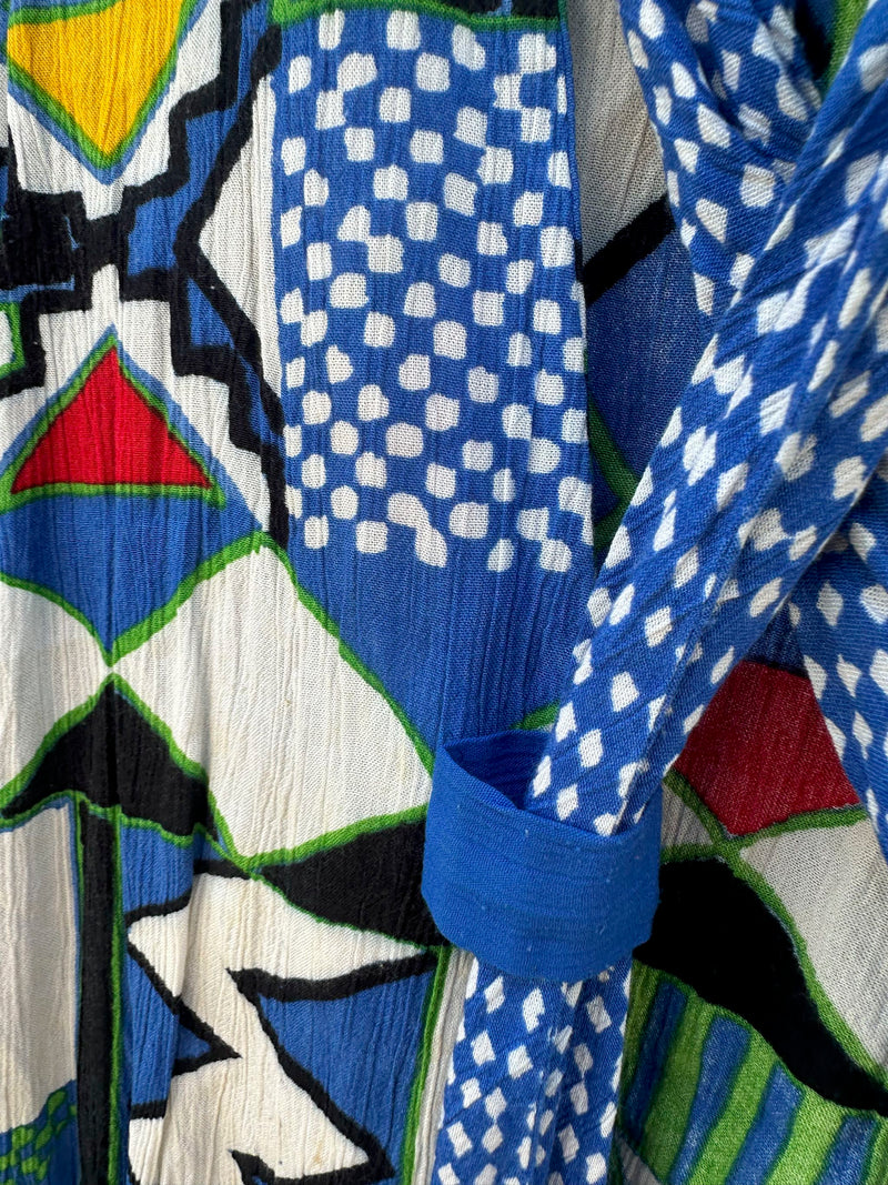 Rayon 1980's Ali Miles Tie Blouse