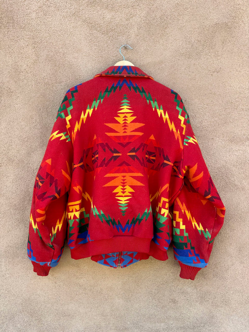 Red 1980's Pendleton Wool Bomber, XXL