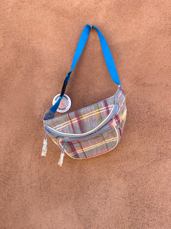 Plaid Fanny Pack with Water Proof Lining