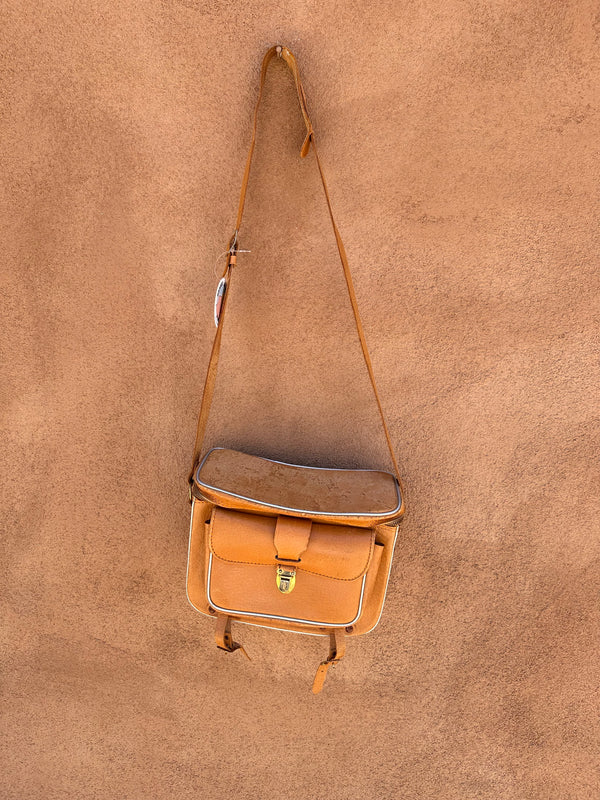 Brown Leather Pigskin Camera Bag/Unique Purse