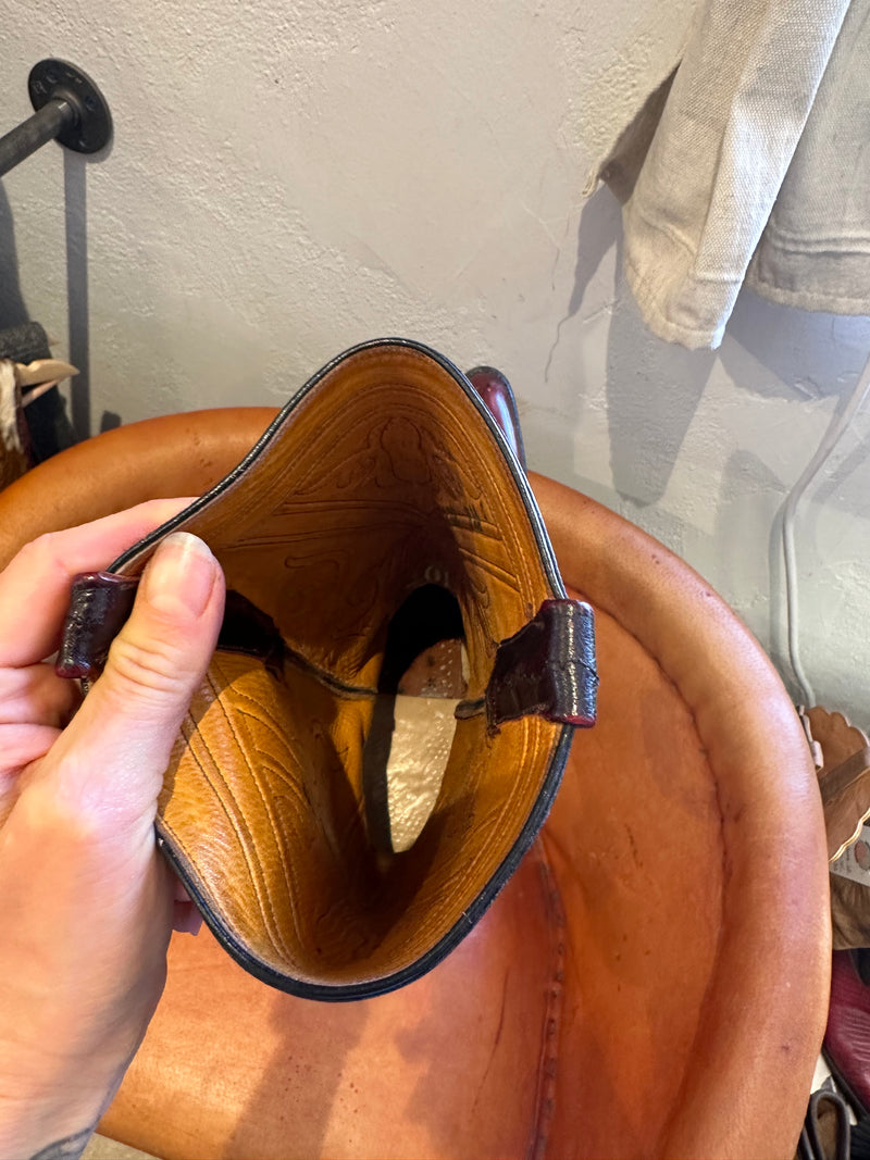 Stovepipe Cordovan Lucchese Boots - 9AA