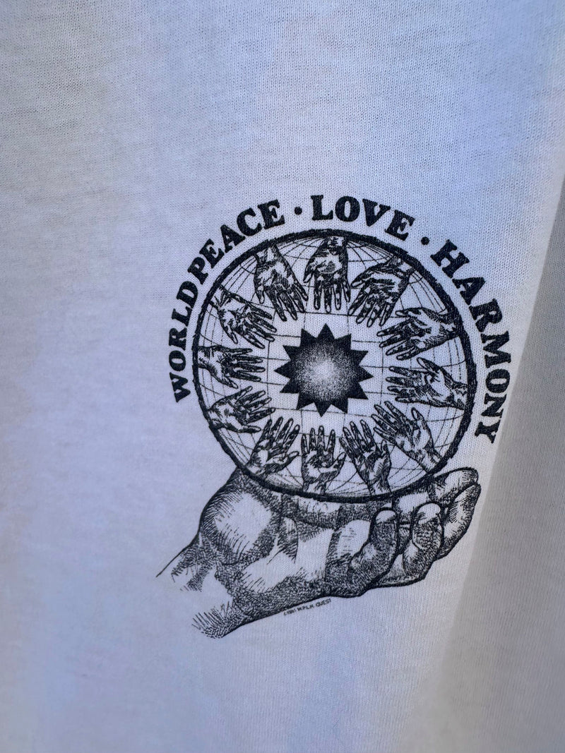 World Peace Love Harmony Quest Pledge T-shirt