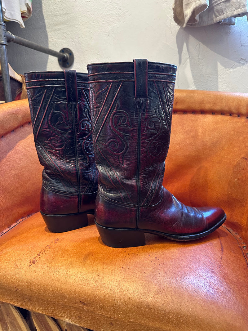 Stovepipe Cordovan Lucchese Boots - 9AA