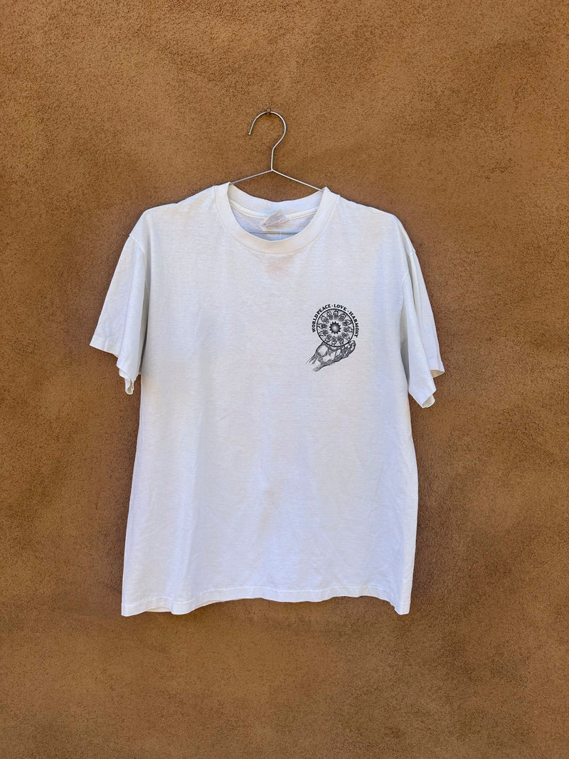 World Peace Love Harmony Quest Pledge T-shirt