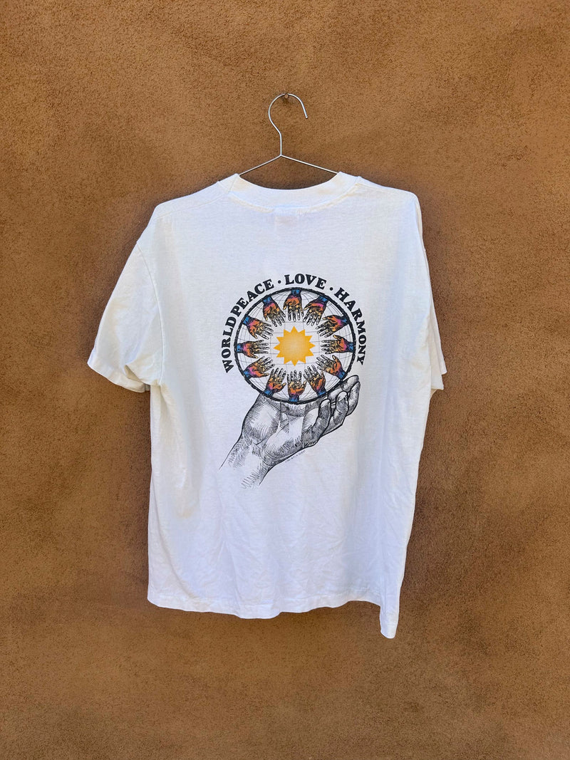 World Peace Love Harmony Quest Pledge T-shirt