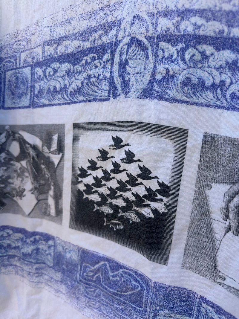 90's MC Escher All Over Print T-shirt