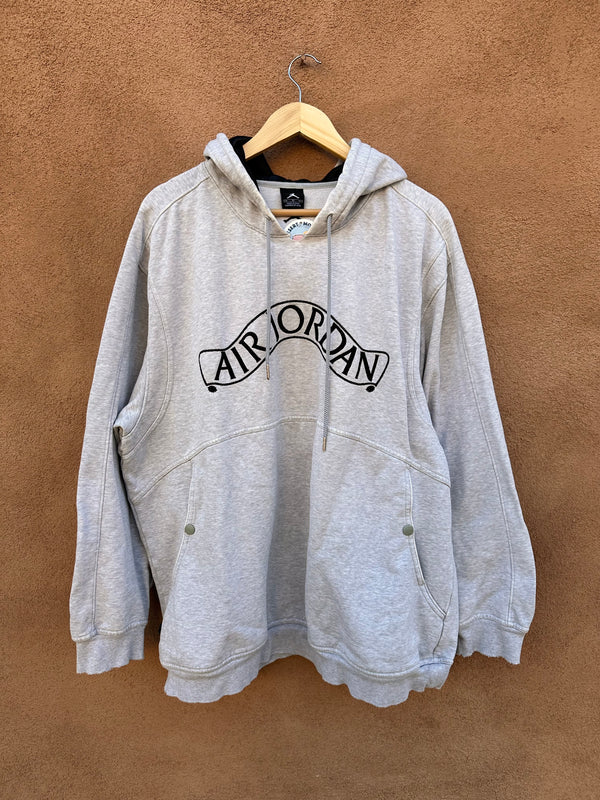 2001 Air Jordan Gray Hoodie with Kangaroo Pocket