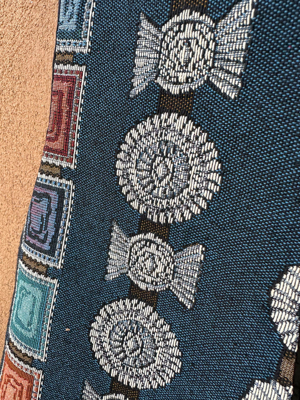 Concho Belt Tapestry Vest with Satin Lining