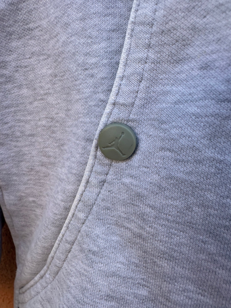 2001 Air Jordan Gray Hoodie with Kangaroo Pocket