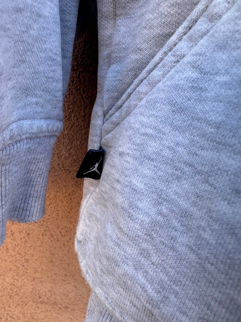 2001 Air Jordan Gray Hoodie with Kangaroo Pocket
