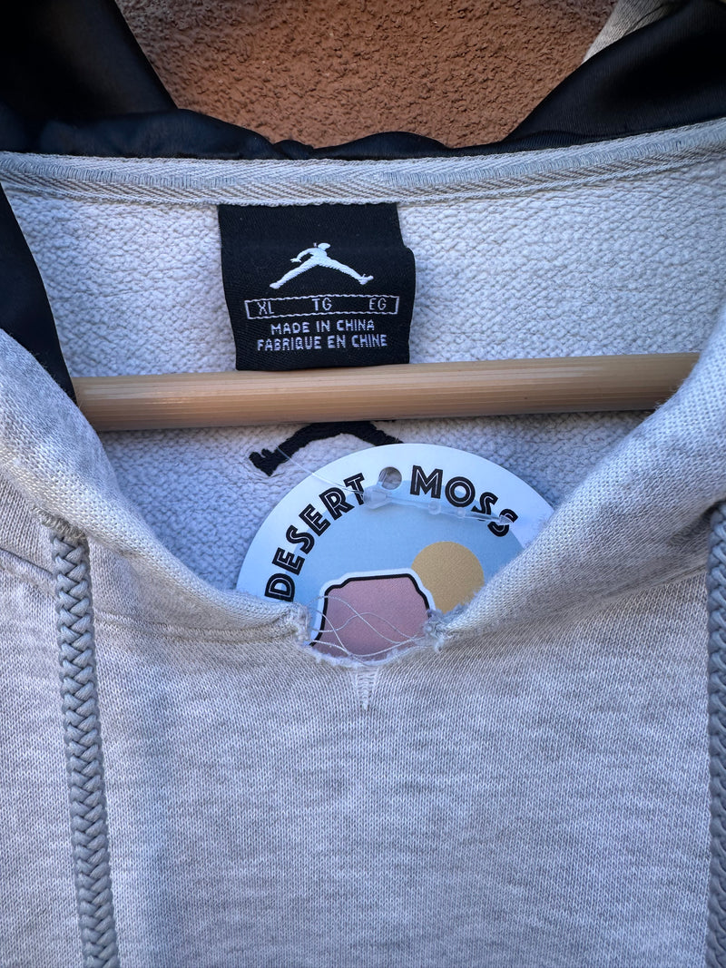 2001 Air Jordan Gray Hoodie with Kangaroo Pocket