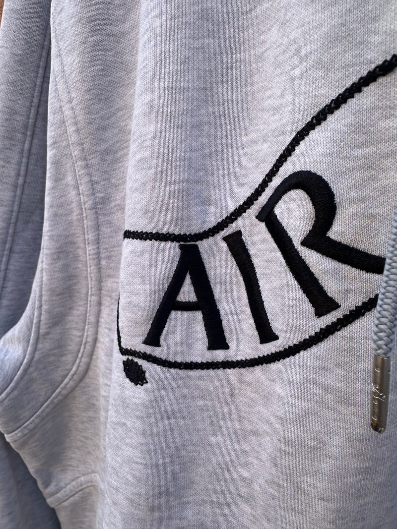 2001 Air Jordan Gray Hoodie with Kangaroo Pocket