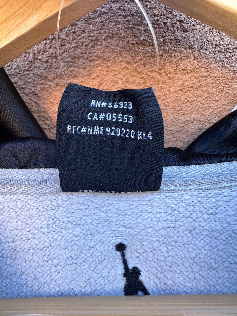 2001 Air Jordan Gray Hoodie with Kangaroo Pocket