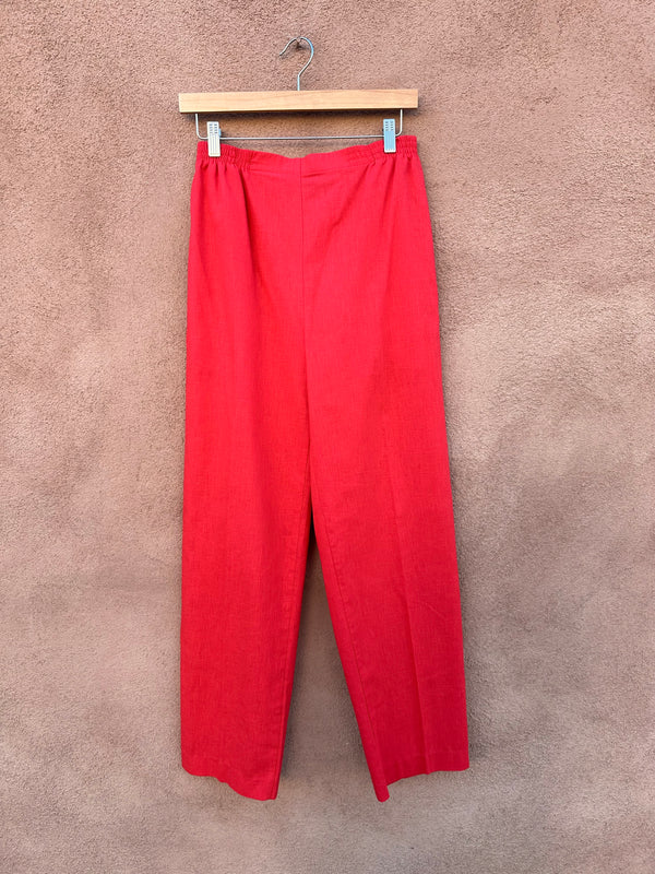 80's Catalina Red Casual Trousers - Made in USA