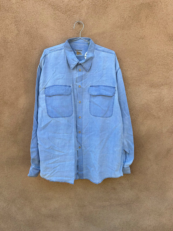 Blue Barry Bricken 100% Silk Shirt