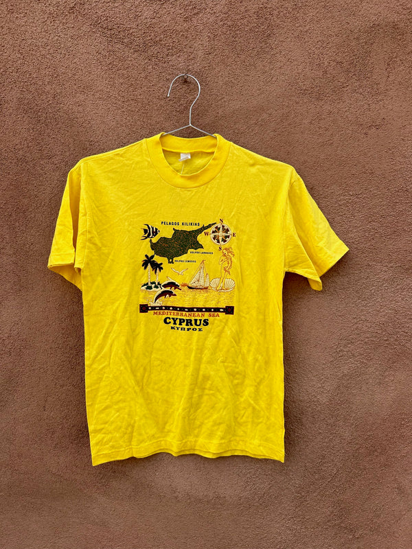 Mediterranean Sea Cyprus Yellow T-shirt