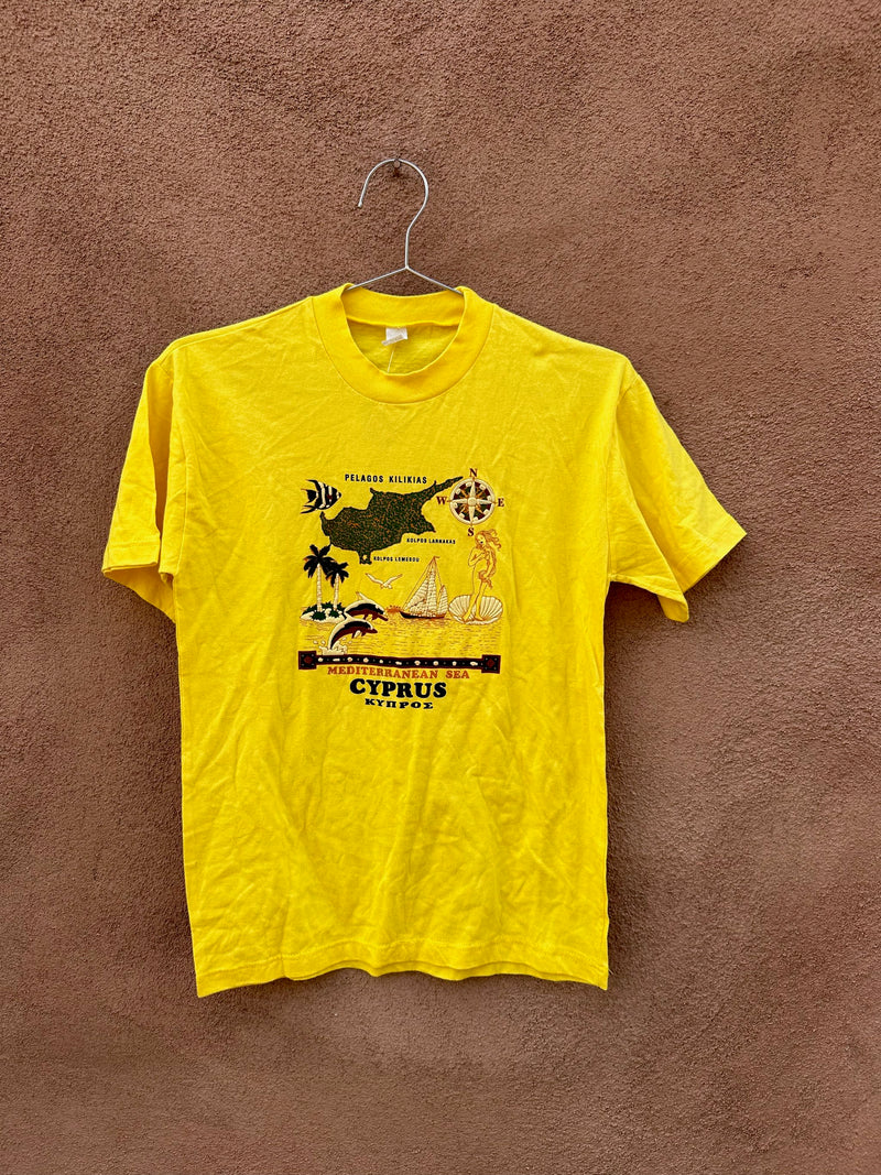 Mediterranean Sea Cyprus Yellow T-shirt