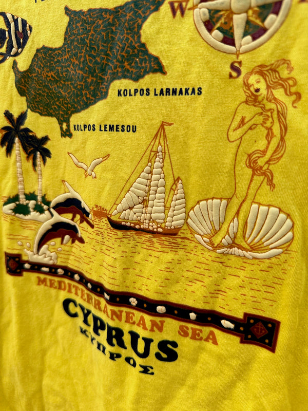 Mediterranean Sea Cyprus Yellow T-shirt