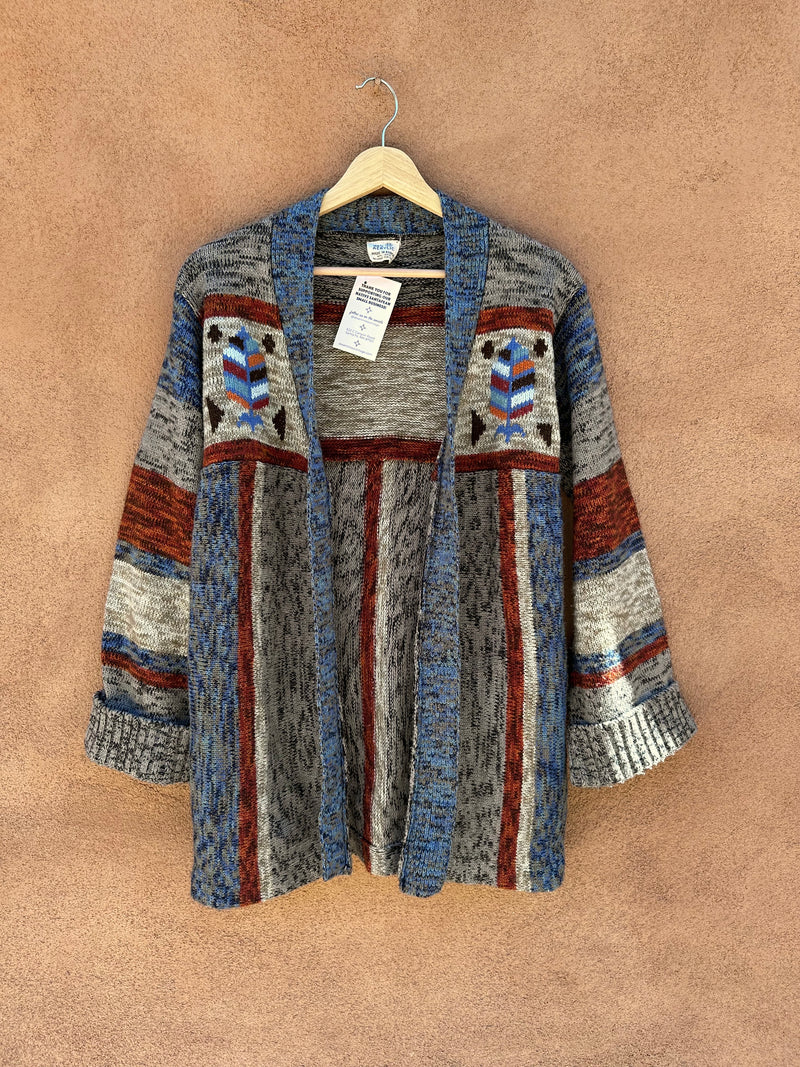 Boho Chic 1970's Acrylic Cardigan