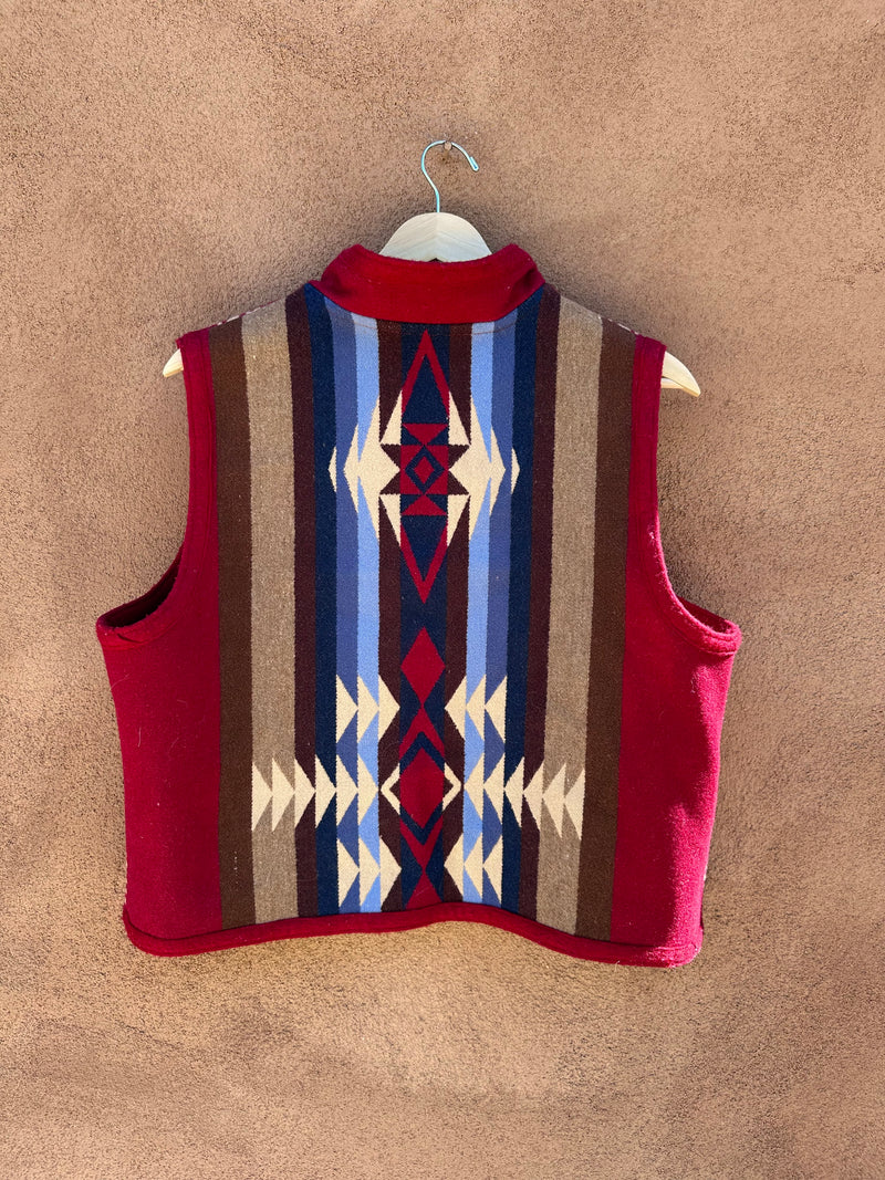 Reversible Pendleton Wool Vest with Concho Buttons