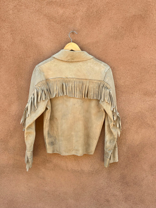 1940's/1950's Suede Fringe Bullhide Jacket - as is