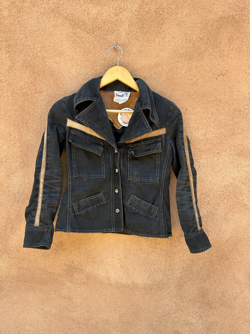 Roncelli 1970's Denim & Leather Jacket, 7