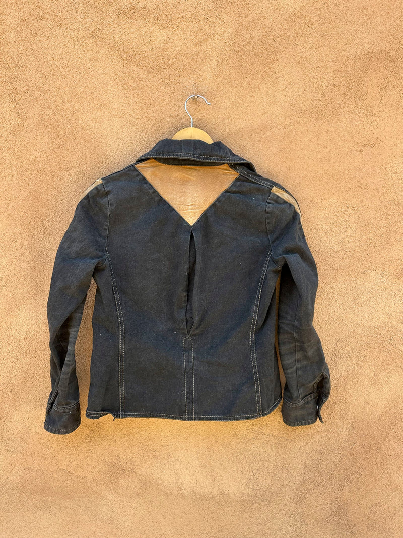 Roncelli 1970's Denim & Leather Jacket, 7