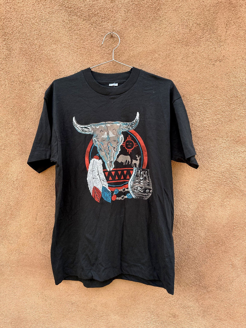 Indigenous New Mexico Bison Skull T-shirt