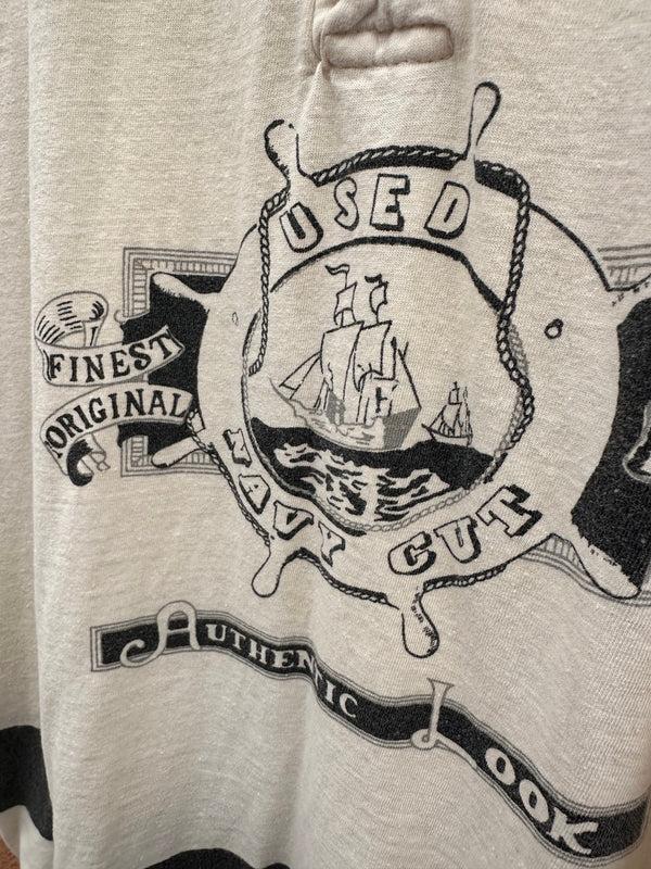 Used Navy Cut Polo Shirt