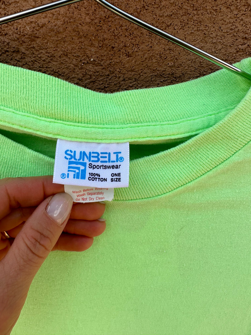 80's Neon Green Sunbelt Long Sleeve T-shirt