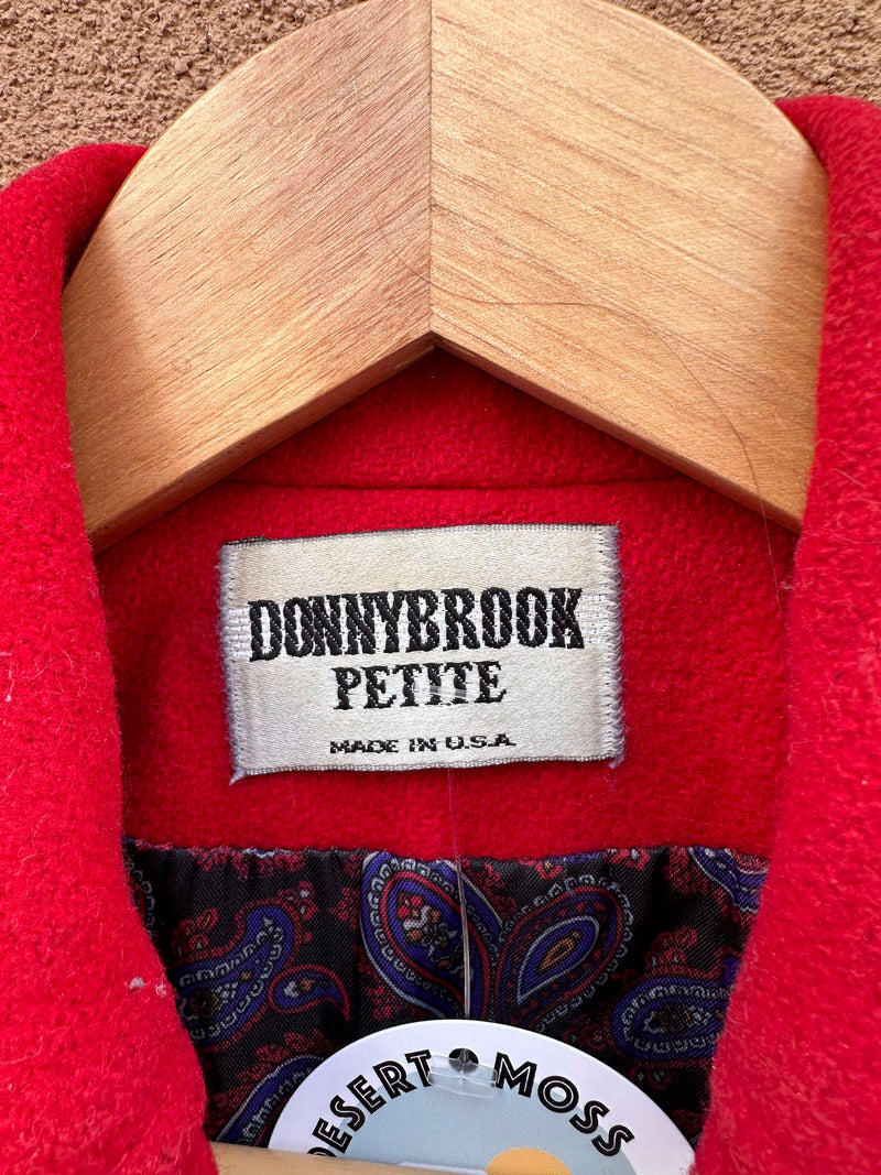 Donnybrook Petite Red Wool Jacket - Made in USA - needs dry cleaning