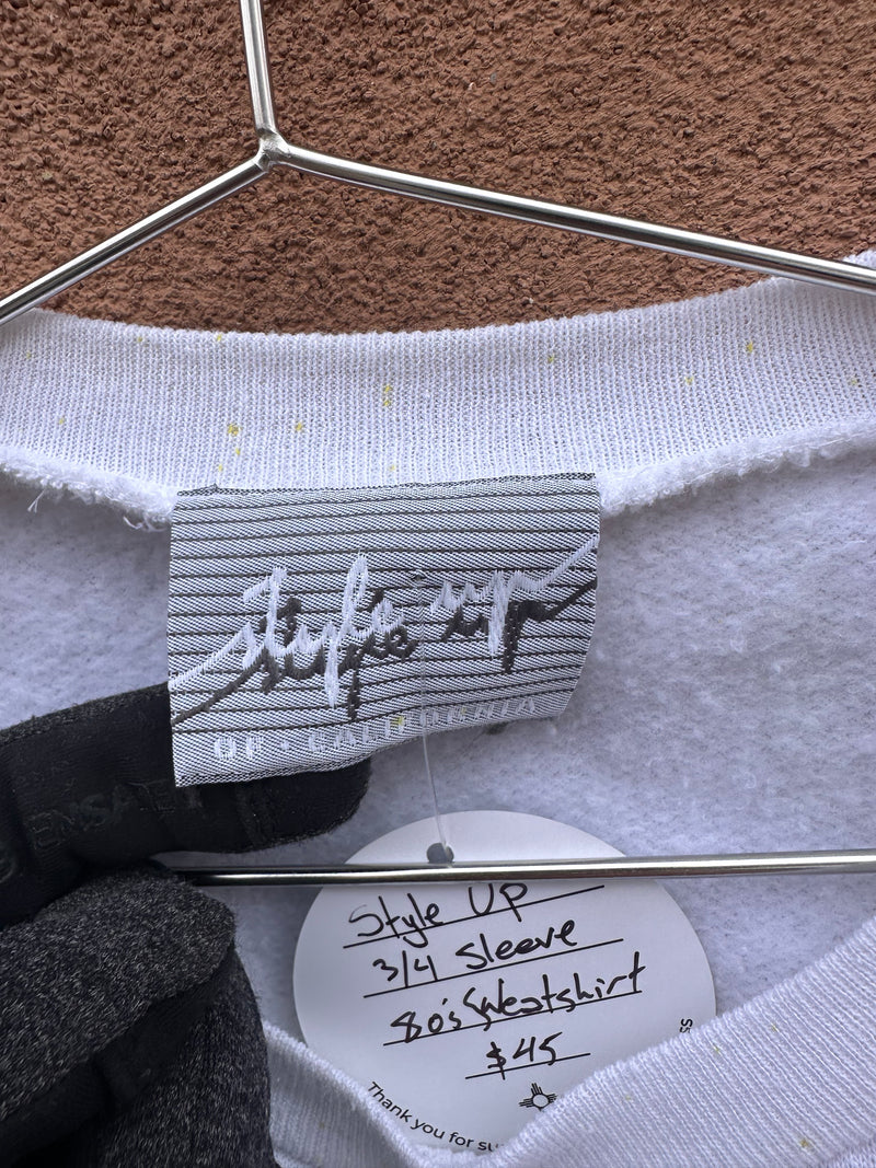Style Up 3/4 Sleeve 80's Sweatshirt