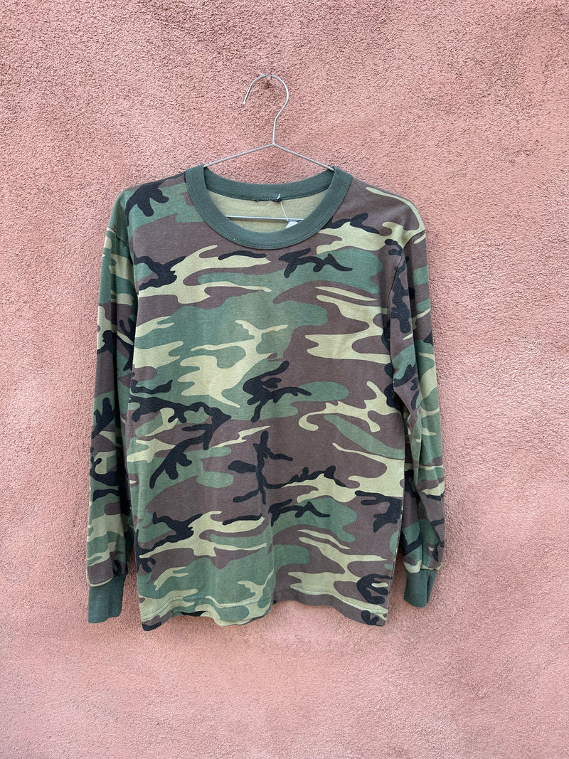 Long Sleeve Woodland Camo T-shirt