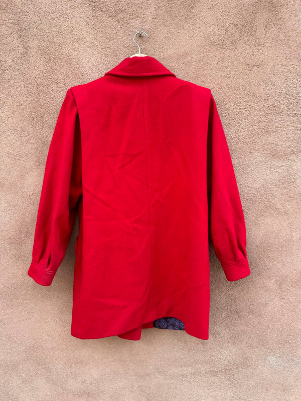 Donnybrook Petite Red Wool Jacket - Made in USA - needs dry cleaning