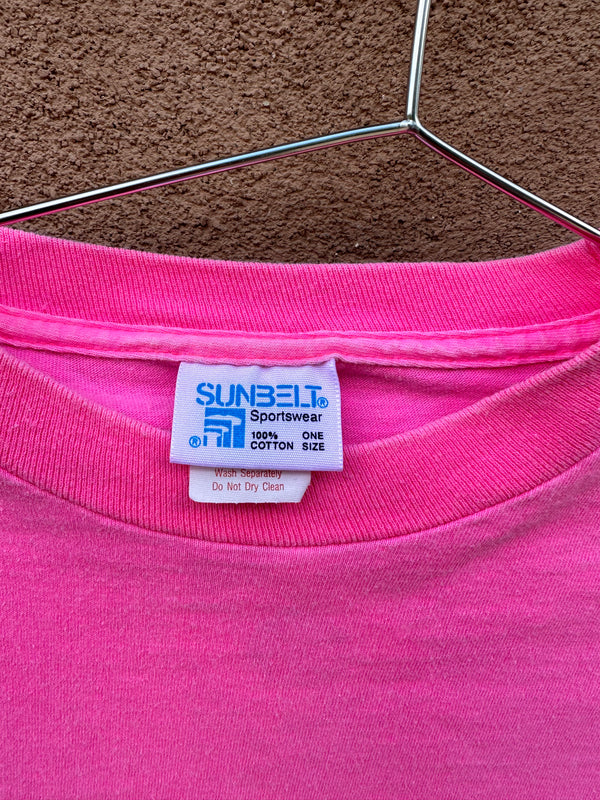 80's Neon Pink Sunbelt Long Sleeve T-shirt