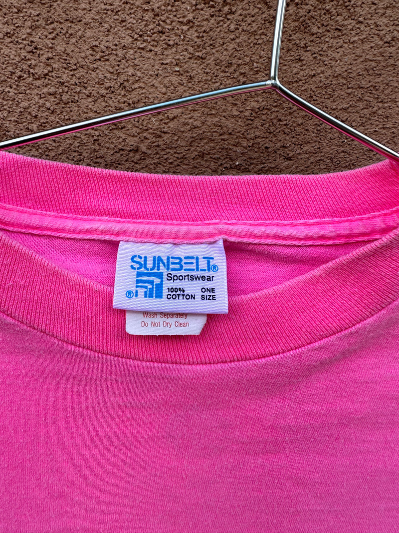 80's Neon Pink Sunbelt Long Sleeve T-shirt