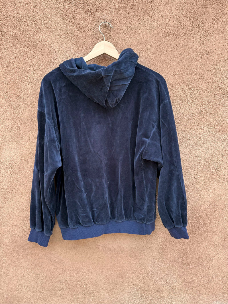 90's Polo Club Velveteen Embroidered Hoodie