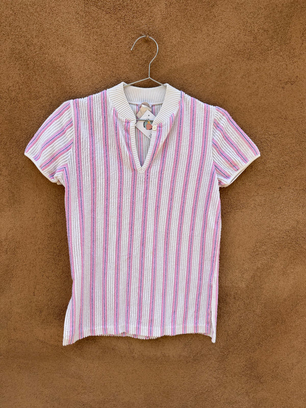 Striped Terrycloth Blouse